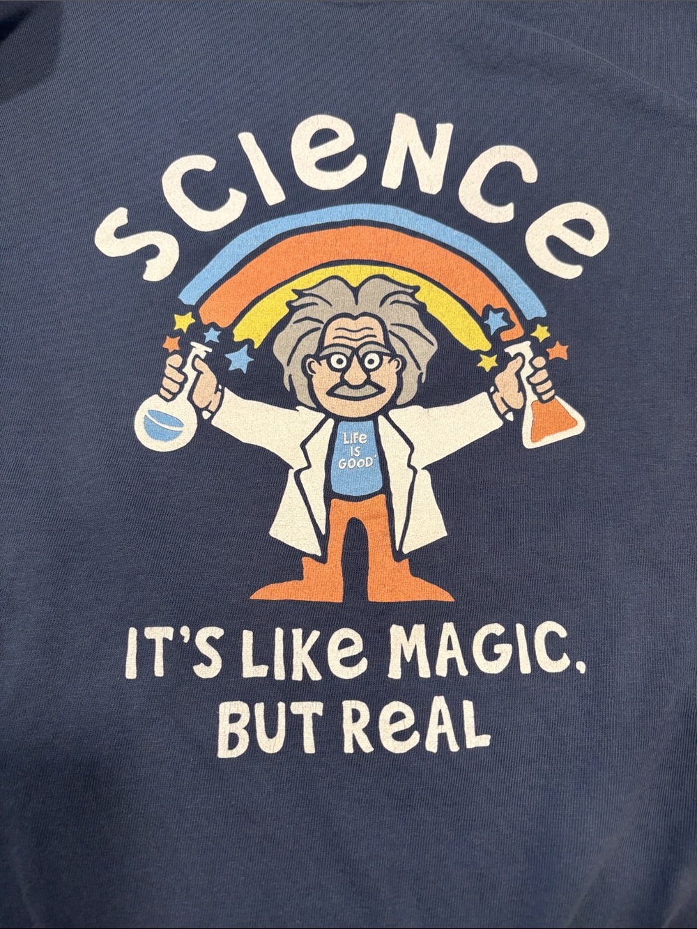 Life Is Good Navy 'Science is Like Magic' Short Sleeve Tee